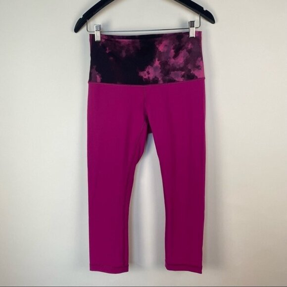lululemon athletica Pants - Lululemon Wunder Under‎ Crop Black Raspberry